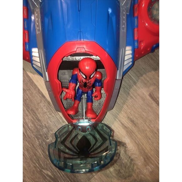 Marvel Super Hero Adventures Spider-Man Jetquarters Plane - Picture 4 of 13